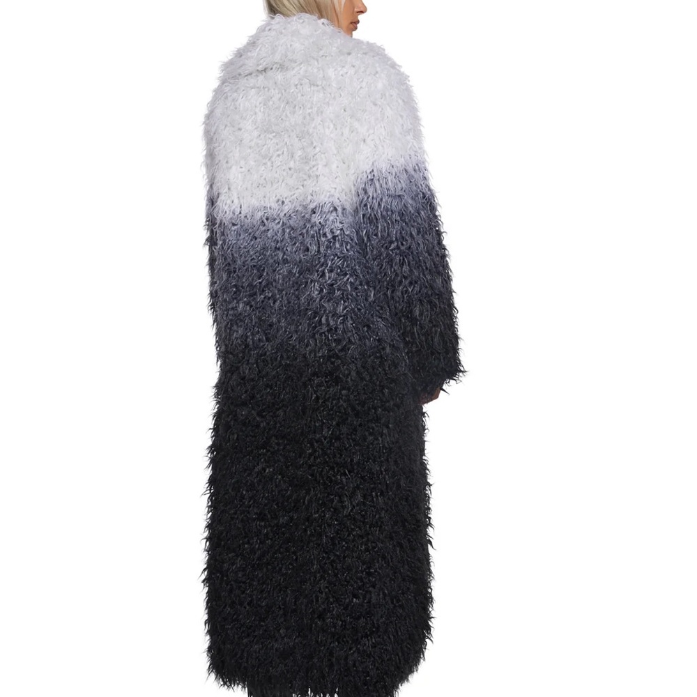 Fuzzy Ombre Long Coat